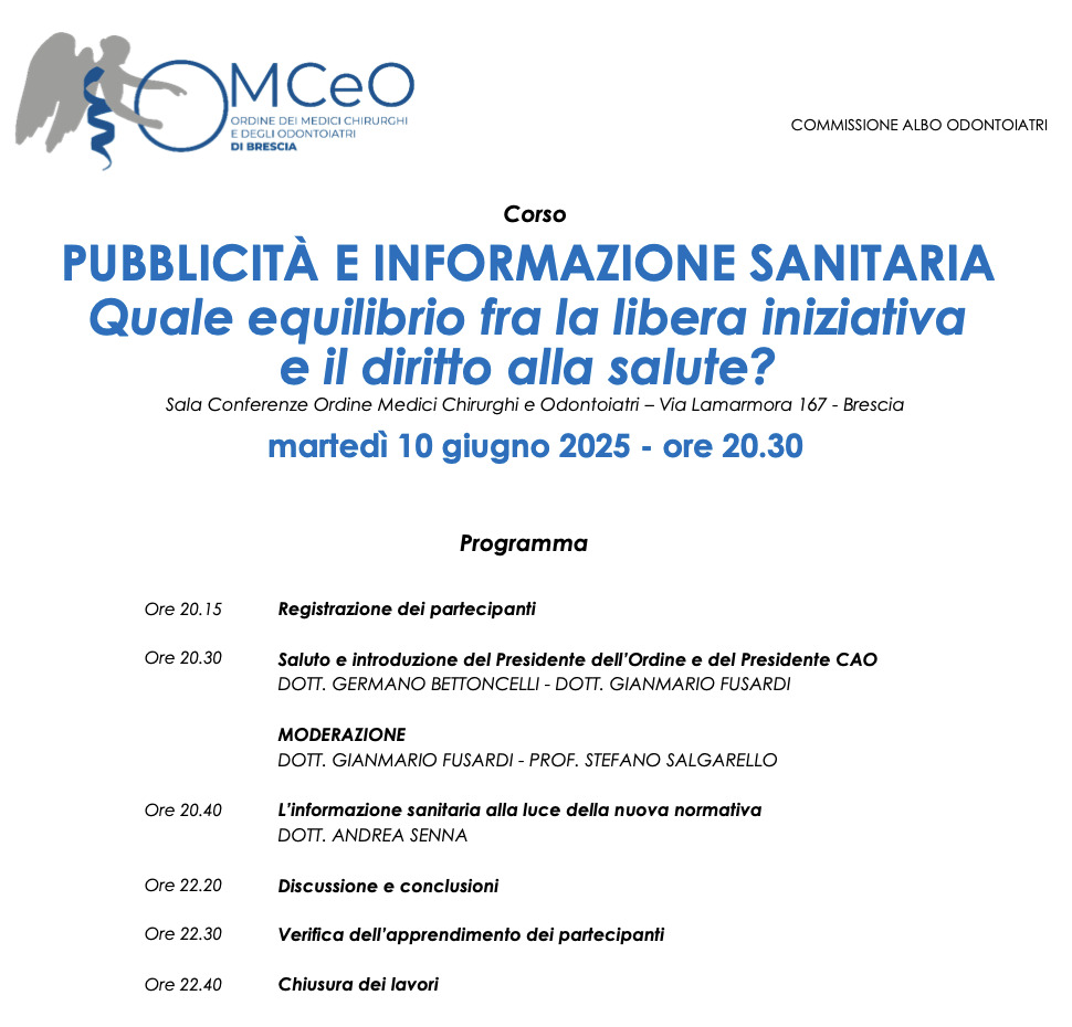 Pubblicità e informazione sanitaria. Quale equilibrio fra la libera iniziativa e il diritto alla salute?